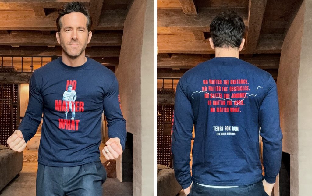 Terry Fox Foundation teams up with Ryan Reynolds to launch limited
